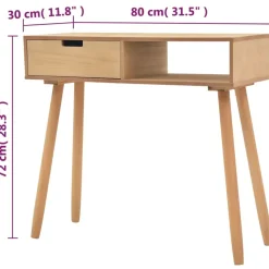 vidaXL - Wandtafel - Bruin - Grenenhout