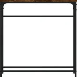 vidaXL - Wandtafel - Gerookt eiken - Bewerkt hout - 75x19.5x75 cm