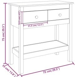 vidaXL - Wandtafel - Wit - Grenenhout