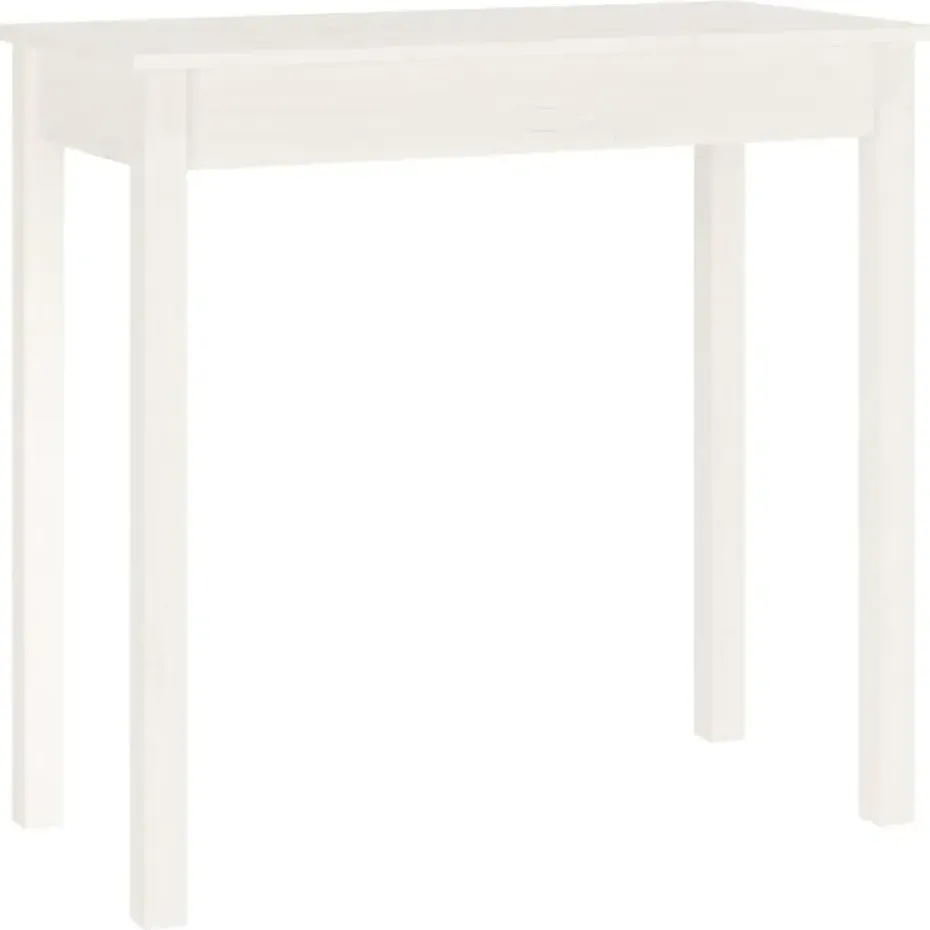 vidaXL - Wandtafel - Wit - Massief grenenhout - 80x40x75 cm