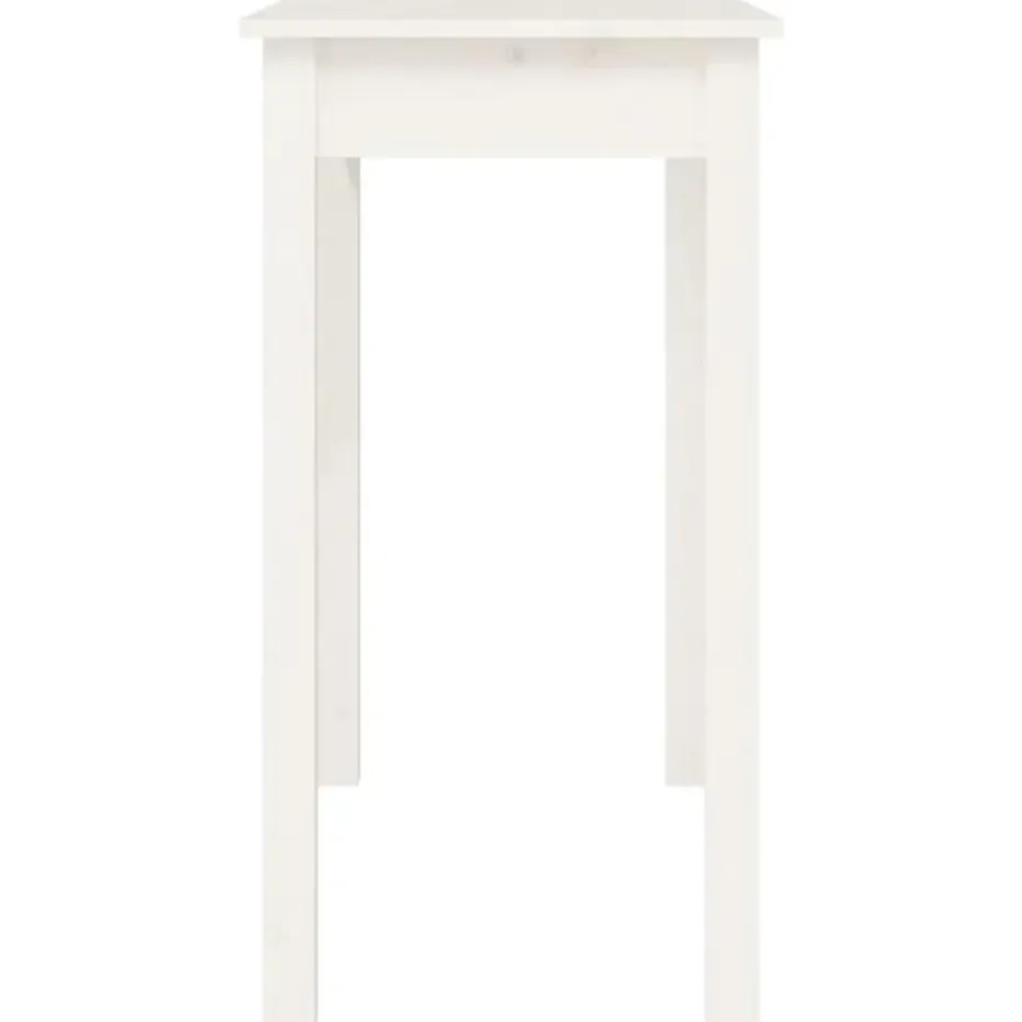 vidaXL - Wandtafel - Wit - Massief grenenhout - 80x40x75 cm