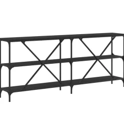 vidaXL - Wandtafel - Zwart - Bewerkt hout