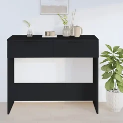 vidaXL - Wandtafel - Zwart - Bewerkt hout