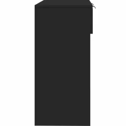 vidaXL - Wandtafel - Zwart - Bewerkt hout