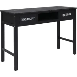 vidaXL - Wandtafel - Zwart - Hout