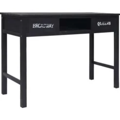 vidaXL - Wandtafel - Zwart - Hout