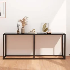 vidaXL - Wandtafel - Zwart - Glas