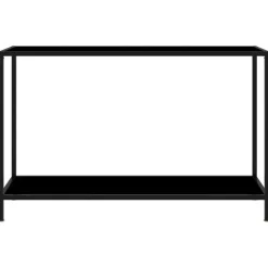 vidaXL - Wandtafel - Zwart - Glas - 120 x 35 x 75 cm