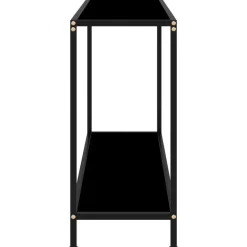 vidaXL - Wandtafel - Zwart - Glas - 120 x 35 x 75 cm