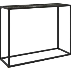 vidaXL - Wandtafel - Zwart - Glas - 100 x 35 x 75 cm