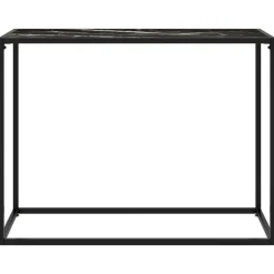 vidaXL - Wandtafel - Zwart - Glas - 100 x 35 x 75 cm