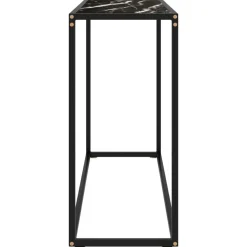 vidaXL - Wandtafel - Zwart - Glas - 100 x 35 x 75 cm