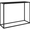 vidaXL - Wandtafel - Zwart - Glas - 100 x 35 x 75 cm