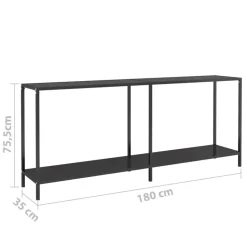 vidaXL - Wandtafel - Zwart - Glas