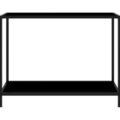 vidaXL - Wandtafel - Zwart - Glas - 100 x 35 x 75 cm