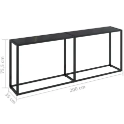 vidaXL - Wandtafel - Zwart - Glas