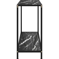 vidaXL - Wandtafel - Zwart - Glas - 100 x 35 x 75 cm