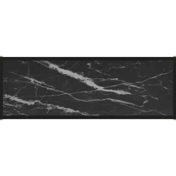 vidaXL - Wandtafel - Zwart - Glas - 100 x 35 x 75 cm