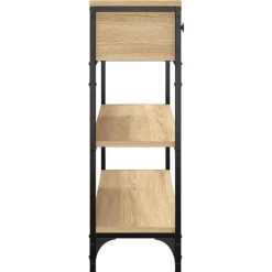 vidaXL - Wandtafel met 2 lades 2 schappen - Sonoma eiken - Hout - 72.5x25x75 cm