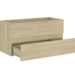 vidaXL - Wastafelkast - Bruin - Bewerkt hout - 90 x 38.5 x 45 cm