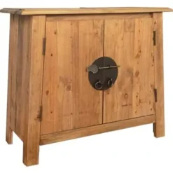 vidaXL - Wastafelkast - Bruin - Grenenhout