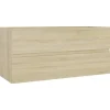 vidaXL - Wastafelkast - Bruin - Bewerkt hout - 100 x 38.5 x 45 cm