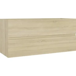 vidaXL - Wastafelkast - Bruin - Bewerkt hout - 100 x 38.5 x 45 cm