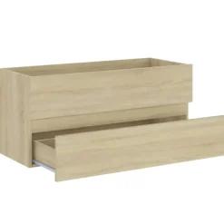 vidaXL - Wastafelkast - Bruin - Bewerkt hout - 100 x 38.5 x 45 cm