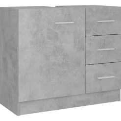 vidaXL - Wastafelkast - Grijs - Bewerkt hout