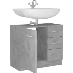 vidaXL - Wastafelkast - Grijs - Bewerkt hout