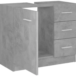 vidaXL - Wastafelkast - Grijs - Bewerkt hout