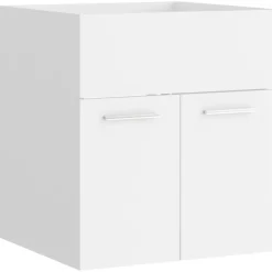 vidaXL - Wastafelkast - Wit - Bewerkt hout - 41 x 38.5 x 46 cm