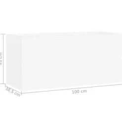 vidaXL - Wastafelkast - Wit - Bewerkt hout - 100 x 38.5 x 45 cm