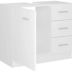 vidaXL - Wastafelkast - Wit - Bewerkt hout