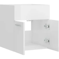 vidaXL - Wastafelkast - Wit - Bewerkt hout - 41 x 38.5 x 46 cm