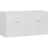 vidaXL - Wastafelkast - Wit - Bewerkt hout - 90 x 38.5 x 46 cm