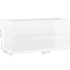 vidaXL - Wastafelkast - Wit - Bewerkt hout - 100 x 38.5 x 45 cm