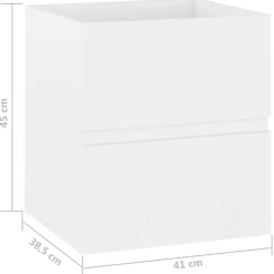 vidaXL - Wastafelkast - Wit - Bewerkt hout - 41 x 38.5 x 45 cm