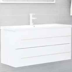 vidaXL - Wastafelkast - Wit - Bewerkt hout - 100 x 38.5 x 48 cm