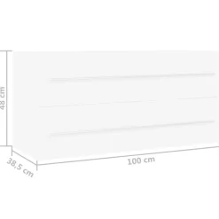 vidaXL - Wastafelkast - Wit - Bewerkt hout - 100 x 38.5 x 48 cm