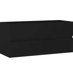 vidaXL - Wastafelkast - Zwart - Bewerkt hout - 100 x 38.5 x 45 cm