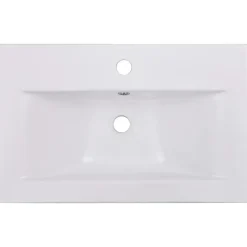 vidaXL - Wastafelkast En Wastafel - Zwart - Bewerkt hout - 60 x 38.5 x 46 cm