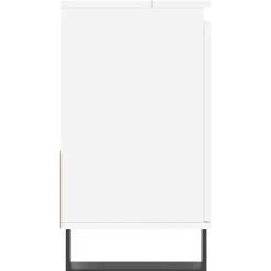 vidaXL - Wastafelonderkast met 2 lades - Wit - Bewerkt hout en ijzer - 65 cm