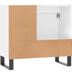 vidaXL - Wastafelonderkast met 2 lades - Wit - Bewerkt hout en ijzer - 65 cm