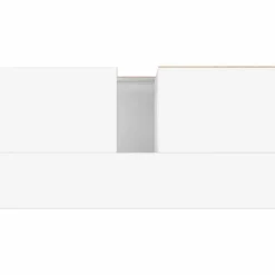 vidaXL - Wastafelonderkast met 2 lades - Wit - Bewerkt hout en ijzer - 65 cm