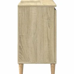 vidaXL - Wastafelonderkast met 1 deur 2 lades - Sonoma eiken - 65x33x60 cm