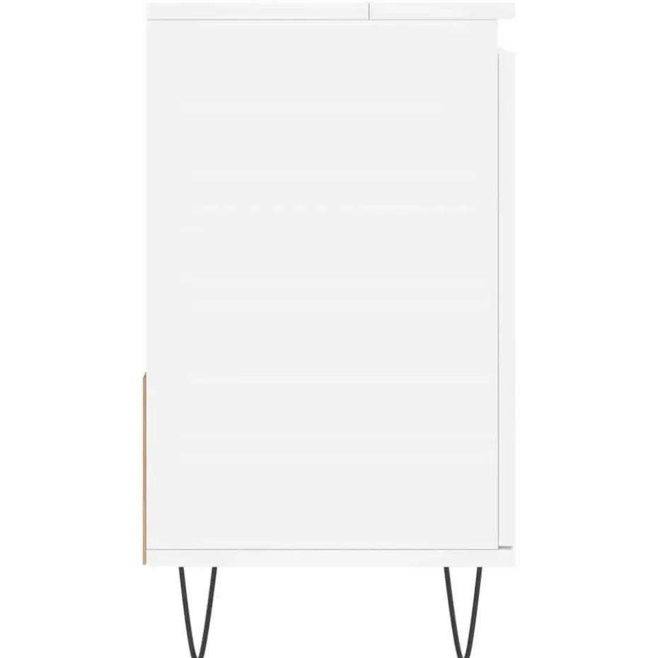 vidaXL - Wastafelonderkast met 2 lades - Wit - Hout en ijzer - 65x33x60 cm