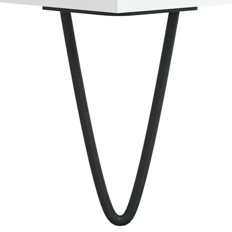 vidaXL - Wastafelonderkast met 2 lades - Wit - Hout en ijzer - 65x33x60 cm