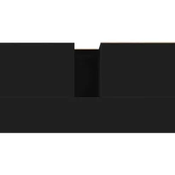 vidaXL - Wastafelonderkast met 2 lades - Zwart - Hout en ijzer - 65x33x60 cm