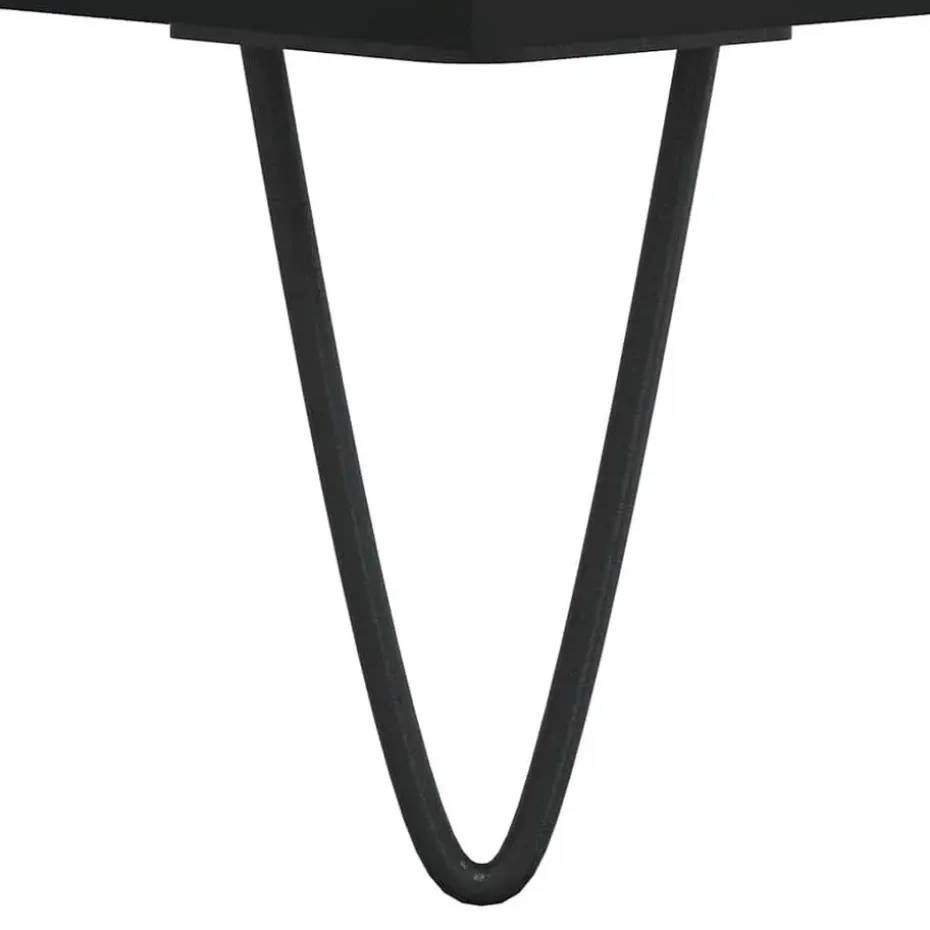 vidaXL - Wastafelonderkast met 2 lades - Zwart - Hout en ijzer - 65x33x60 cm